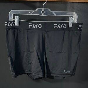 FWD black athletic spandex shorts